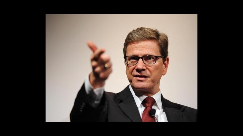Siria, Westerwelle: Serve de-escalation, lavorare a soluzione politica