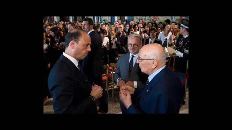 Legge elettorale, Alfano: Ha ragione Napolitano, noi siamo pronti