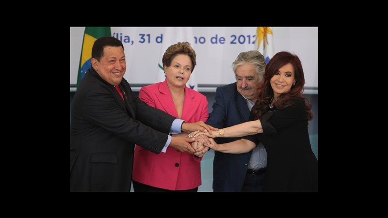 Venezuela entra nel Mercosur, Chavez: Si realizza nostro progetto