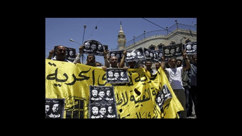 Protesta record per detenuto palestinese, senza cibo da 102 giorni