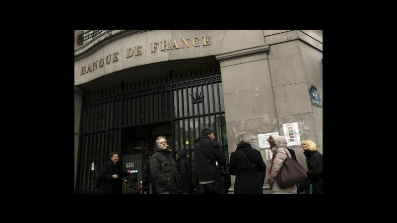Francia, Banca centrale: Stima Pil III trim. -0,1%, rischio recessione