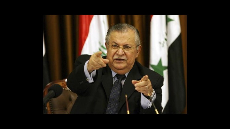 Iraq, Talabani trasferito in Germania per cure dopo ictus