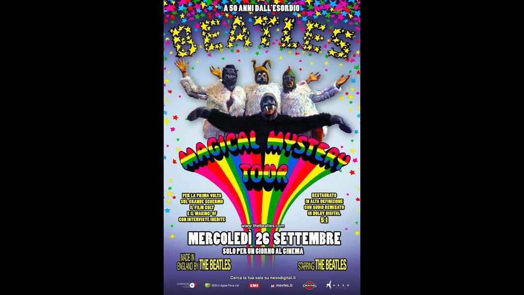 Magical Mistery Tour, il film dei Beatles per un giorno al cinema