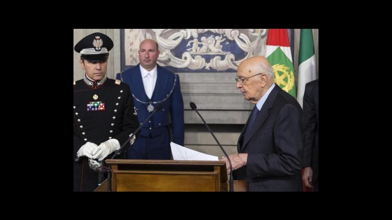 Napolitano: Dimissioni di massa Pdl? Fatto improvviso e inquietante