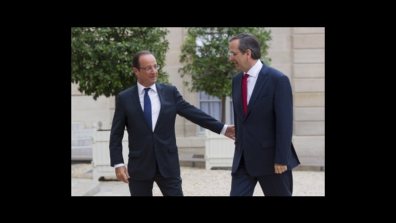 Samaras incontra Hollande a Parigi: Grecia ce la farà, serve speranza