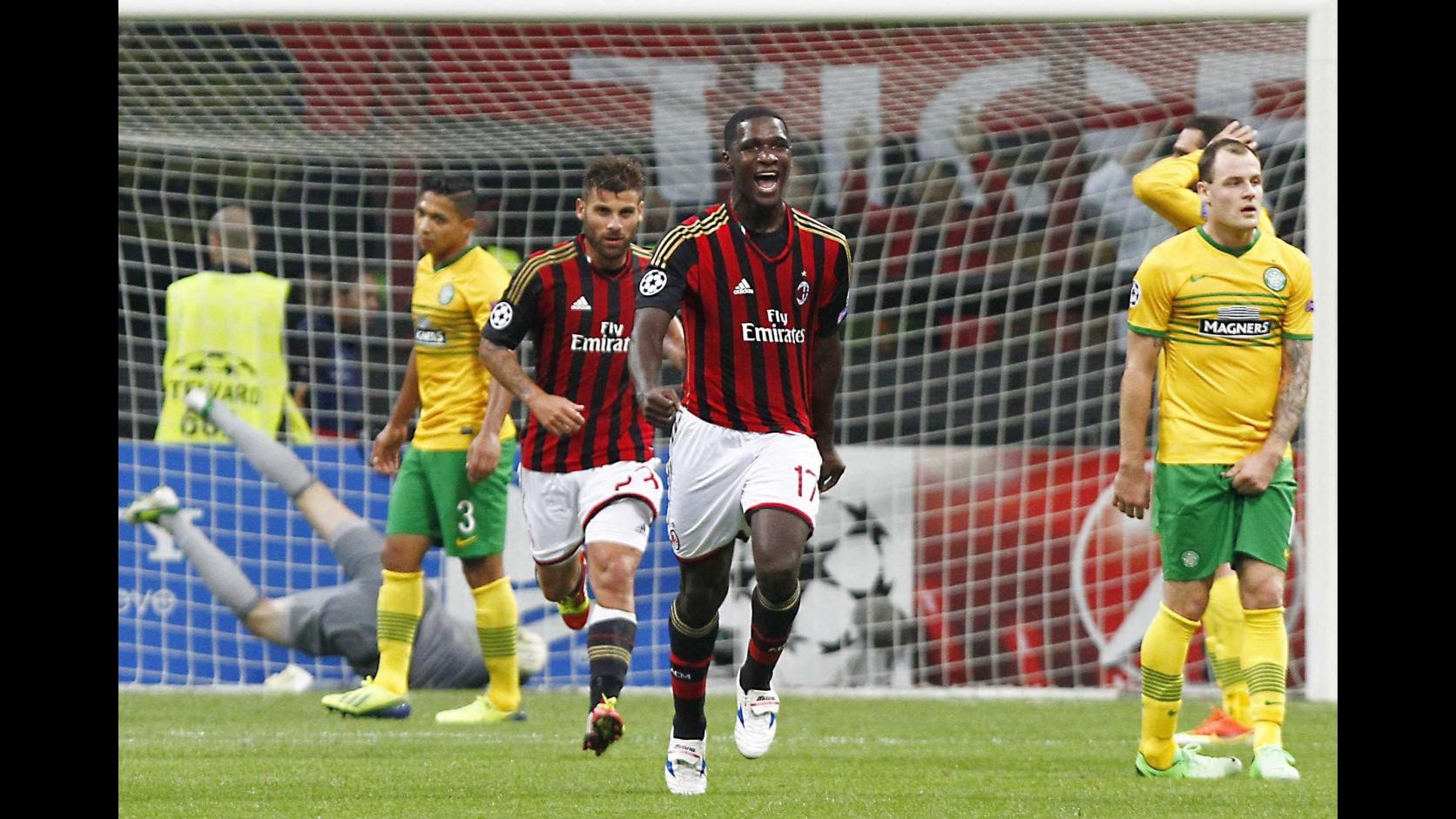 Champions League, il Milan doma il Celtic nel finale con Zapata e Muntari