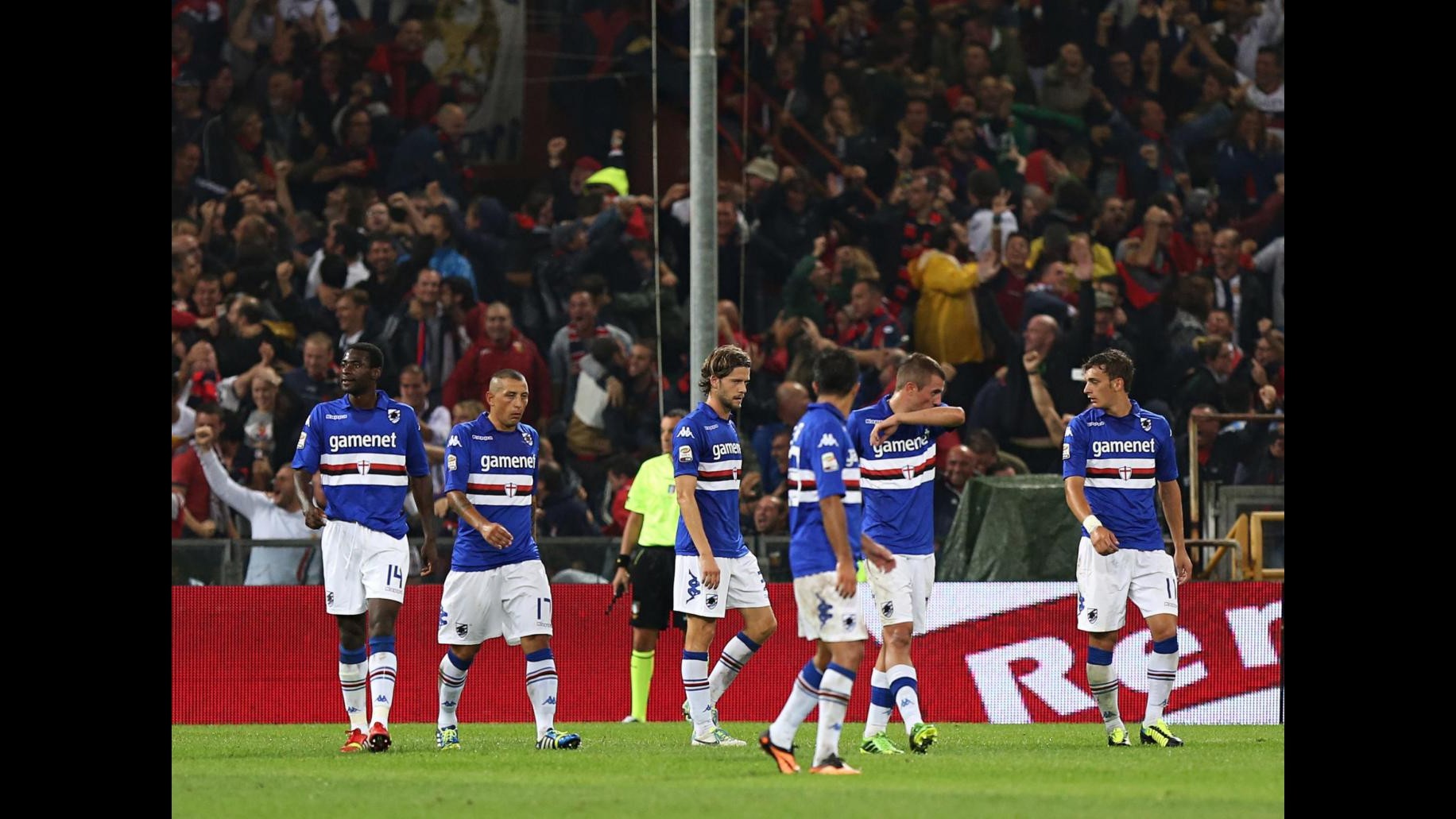 Ultras Sampdoria a Bogliasco: Nel derby in campo un branco di cadaveri