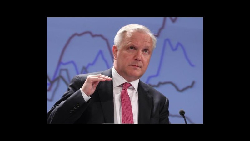 Rehn: Crisi europea non è finita, a motore Italia serve una revisione