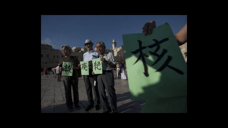 Sopravvissuti Hiroshima protestano a Gerusalemme: Stop armi nucleari