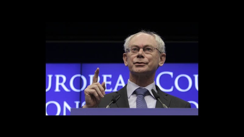 Crisi, Van Rompuy: Spread non giustificati, pieno sostegno a Bce