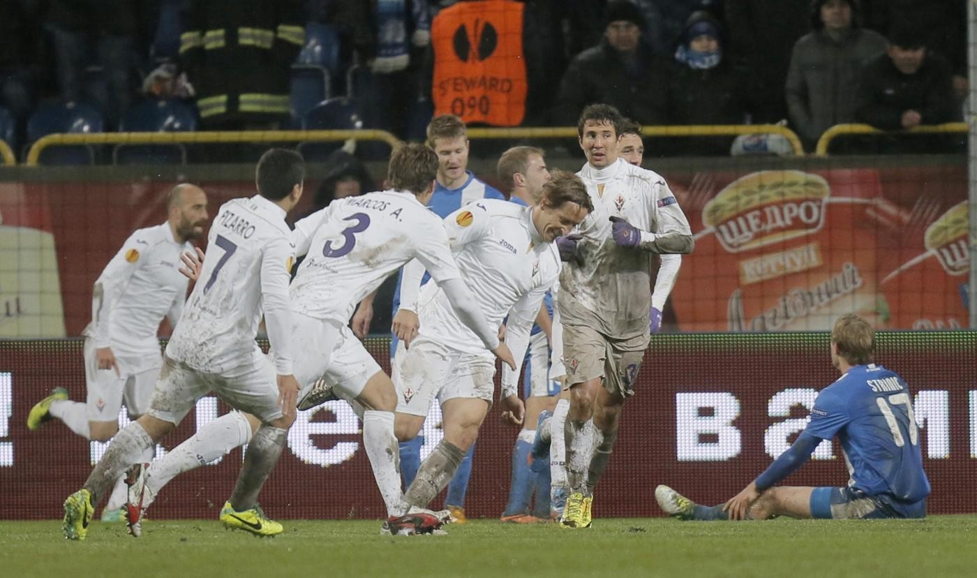 Europa League, Fiorentina più forte della neve: 2-1 al Dnipro con gol decisivo di Ambrosini