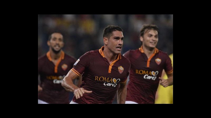 Serie A, Roma da 10 e lode: Chievo ko 1-0 all’Olimpico, Borriello firma record vittorie