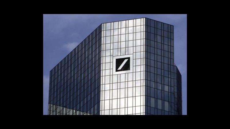 Deutsche Bank, utile III trim. crolla a 51 mln, pesano accantonamenti