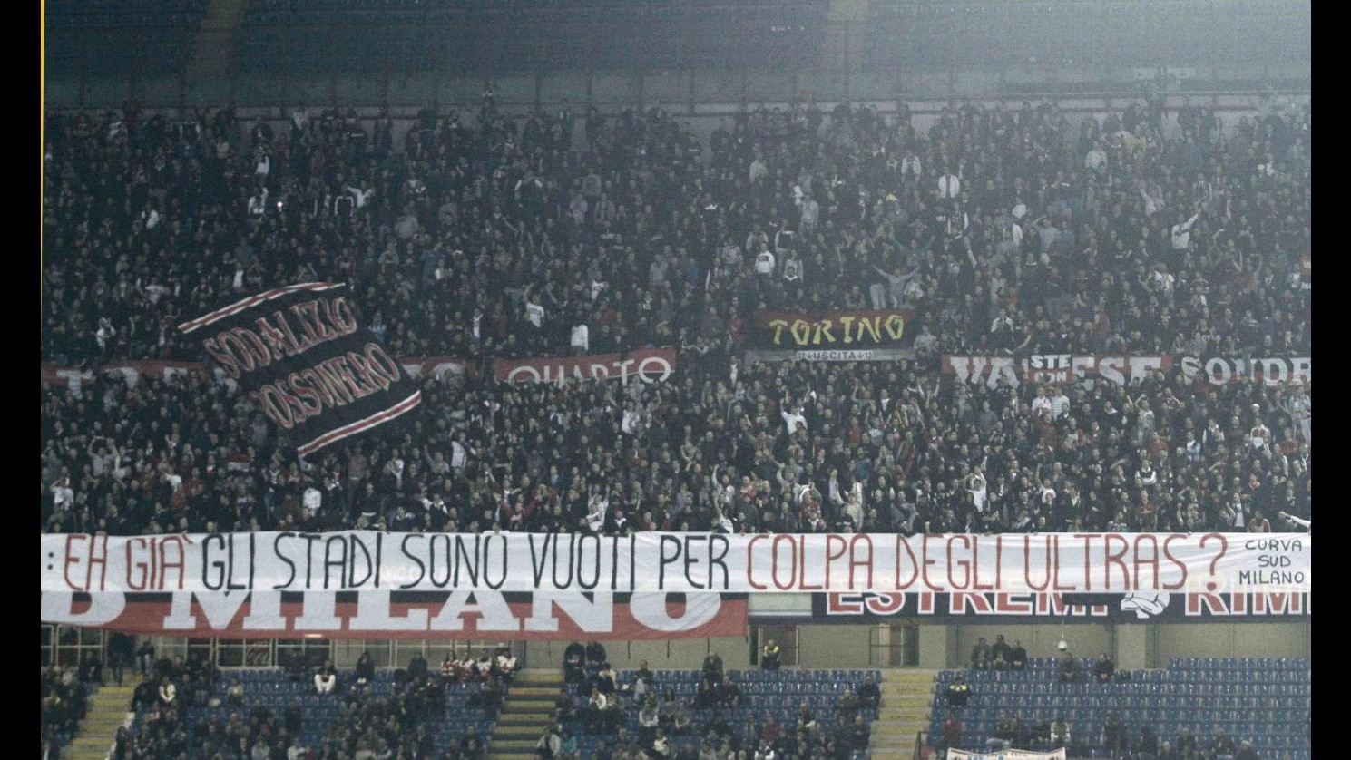 Serie A, chiuse con sospensiva curve Roma, Milan, Inter e Toro per cori razzisti