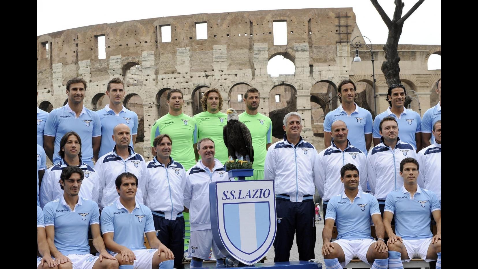 Lazio, foto ufficiale stagione 2012-2013 al Colosseo