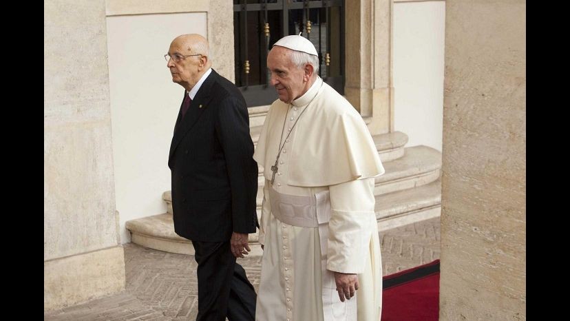 Italia-Vaticano, il Papa da Napolitano: visita storica