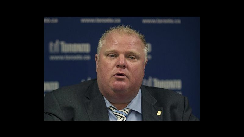 Canada, sindaco Toronto ammette: Ho comprato droghe illegali