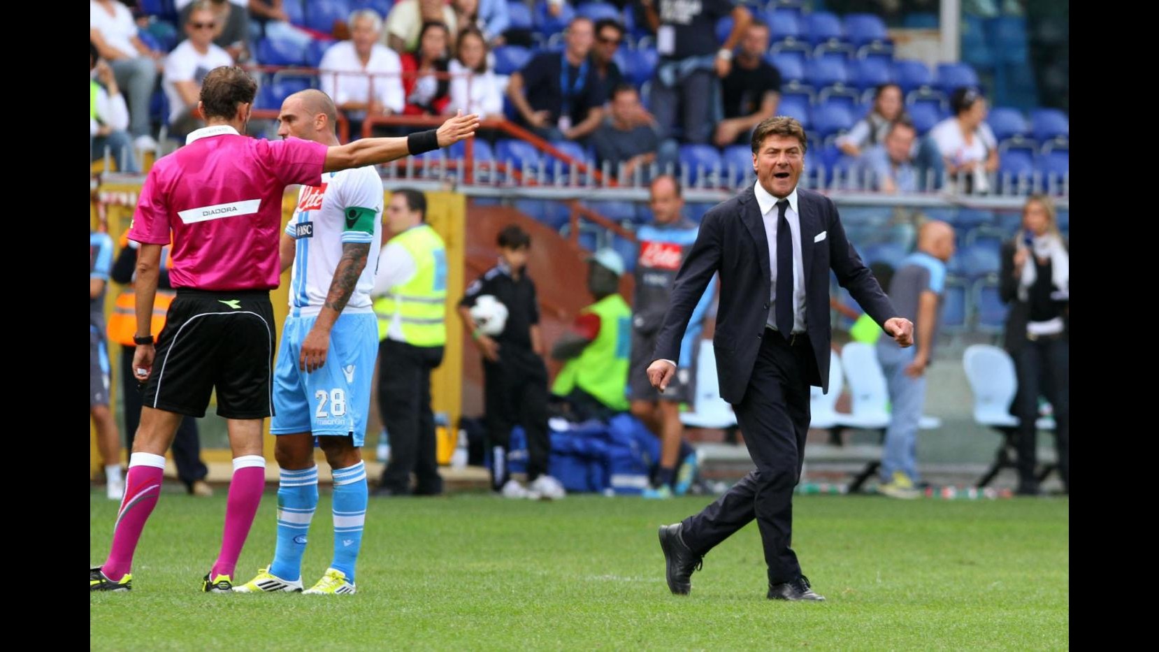 Napoli, inibito figlio De Laurentiis. Solo un’ammenda per Mazzarri
