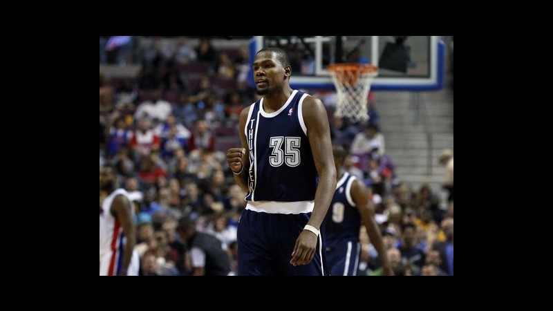 Nba: Durant salva Oklahoma contro Washington, ok Minnesota e Phoenix