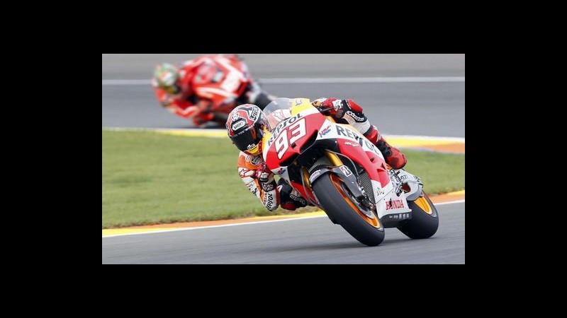 MotoGp, Valencia: Marquez leader in terze libere, Lorenzo e Rossi inseguono