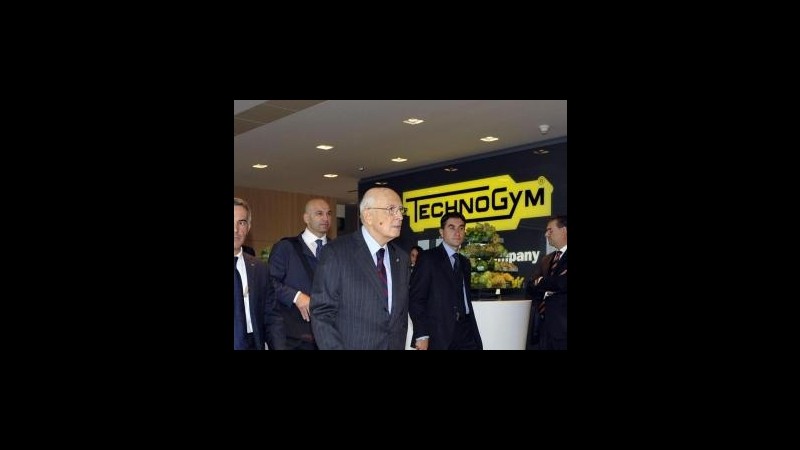 Napolitano al Technogym: Ho capito cosa farò nella prossima vita