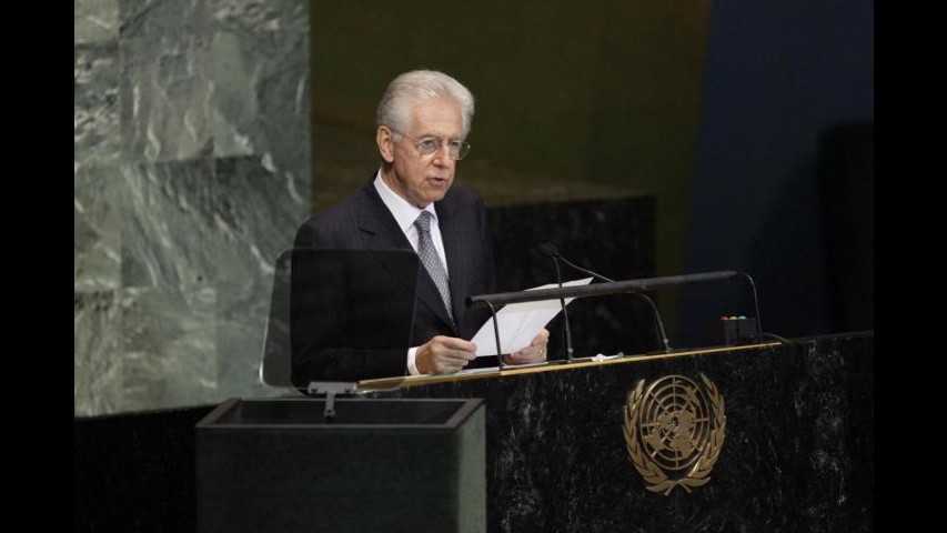 Monti all’Onu: Per l’Europa è la peggior crisi della storia