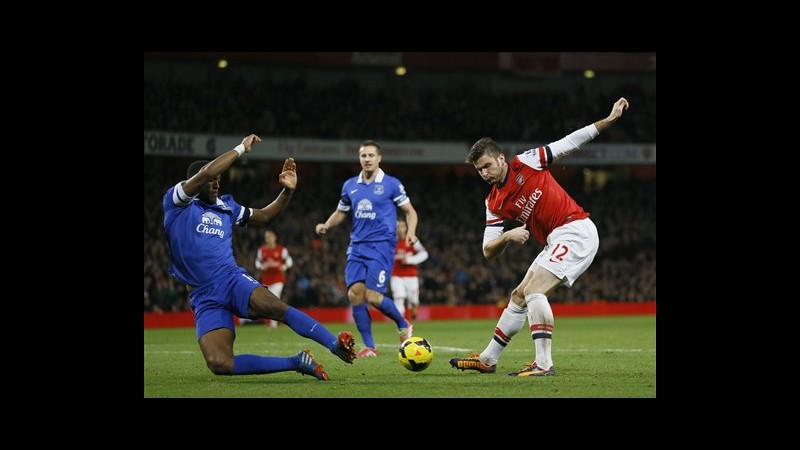 Premier League, niente fuga per Arsenal: Everton lo ferma in casa, 1-1