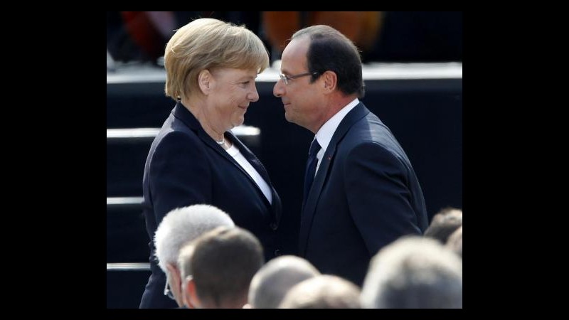 Merkel su Hollande: Con Francia trovate sempre soluzioni