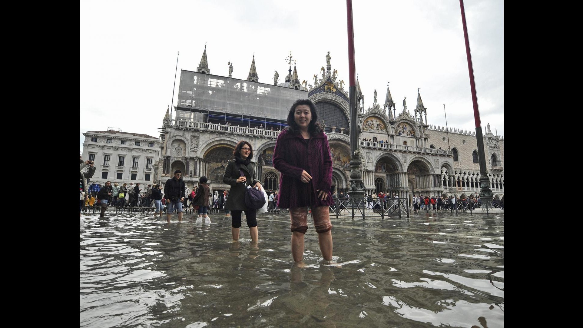 Maltempo, a Venezia alta marea con punta di 123 centimetri