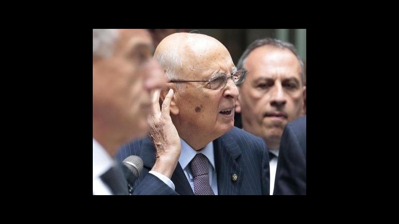 Napolitano: Valuterò sostenibilità mio incarico