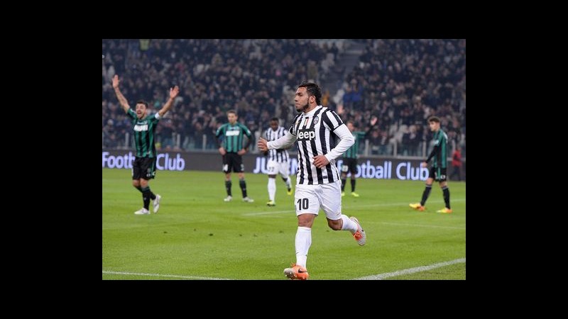 Serie A, Tevez fa volare la Juve: Sassuolo travolto 4-0