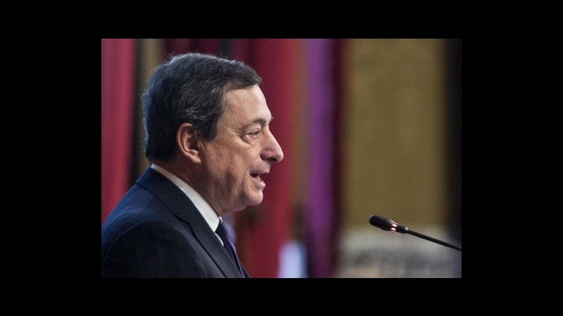 Draghi: Bce impeganta in stabilità prezzi, ma non può fare tutto