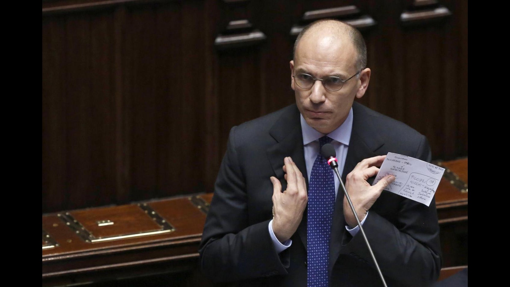 Letta: Abolito finanziamento pubblico ai partiti, è promessa mantenuta