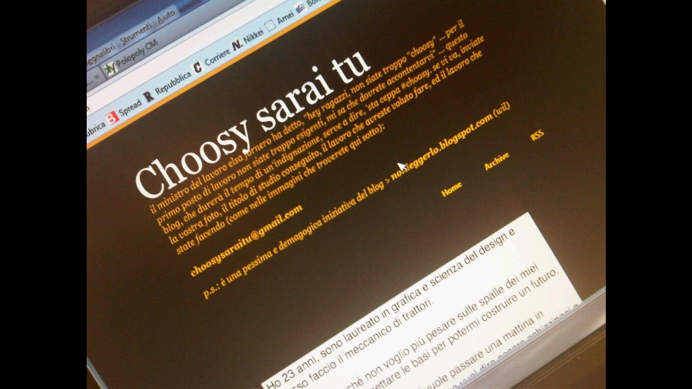 Effetto #choosy sul web, ennesima pioggia di critiche sulla Fornero