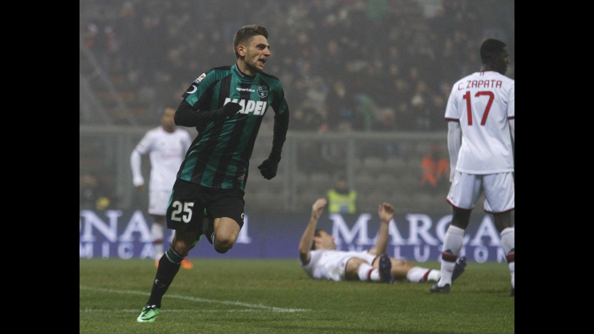 Ciclone Berardi piega il Milan: poker ai rossoneri, Sassuolo vince 4-3