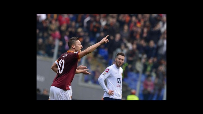 Serie A, riscatto Roma con Totti e supergol di Florenzi: 4-0 al Genoa all’Olimpico