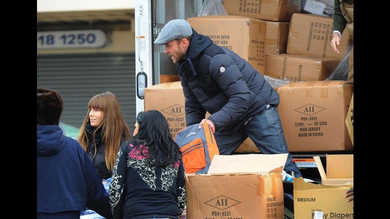 Justin Timberlake e Jessica Biel volontari a New York per vittime Sandy