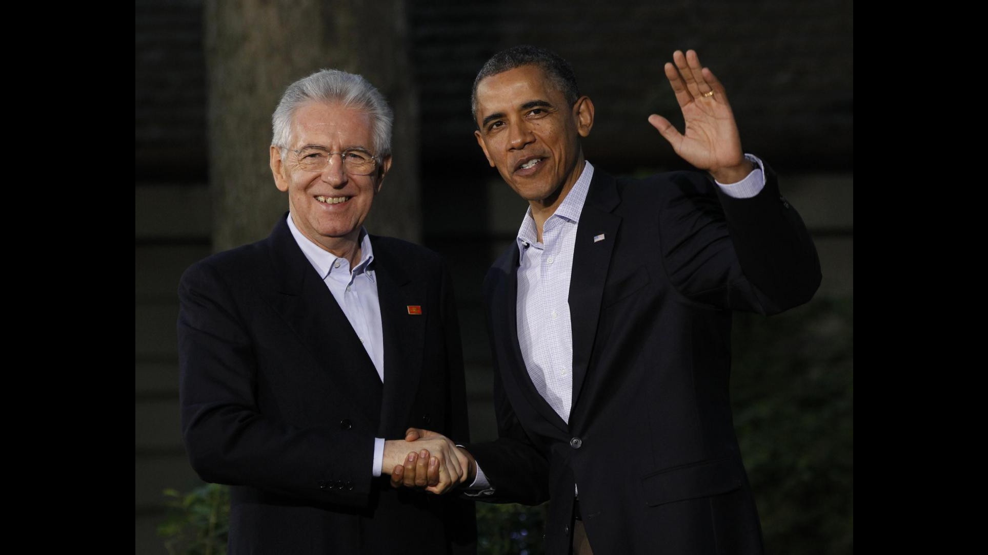 Usa 2012, Monti a Obama: Continuare cooperazione, tra noi c’è sintonia