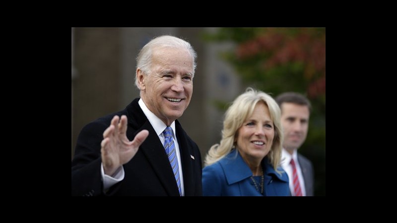 Usa 2012, Biden ha votato con la moglie in Delaware