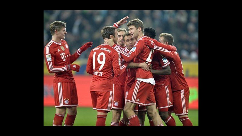 Bundesliga, il Bayern Monaco apre il 2014 con una vittoria: 2-0 in casa del Borussia Moenchengladbach