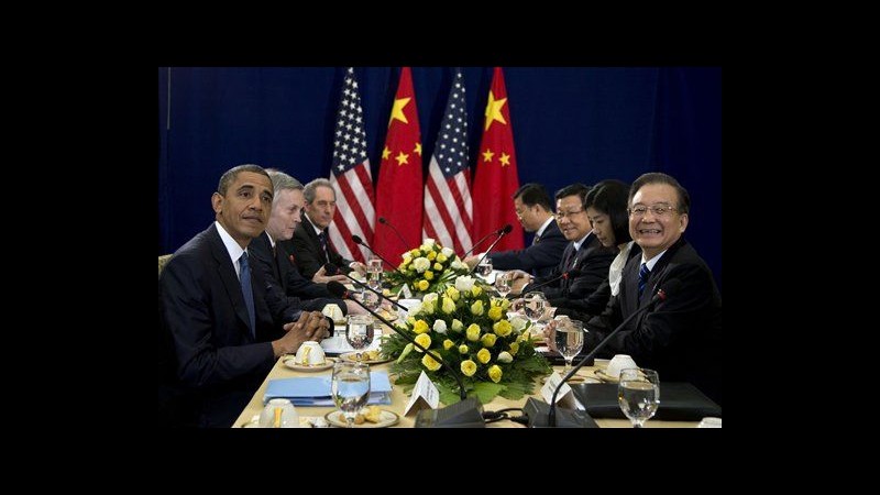 Obama incontra Wen Jiabao: Rapporti costruttivi, servono regole chiare