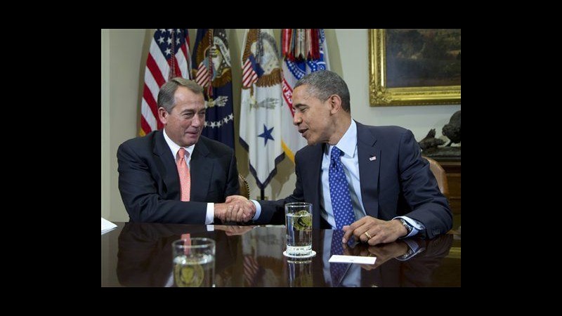 Usa, Obama: Costruttivi colloqui con leader Congresso su fiscal cliff