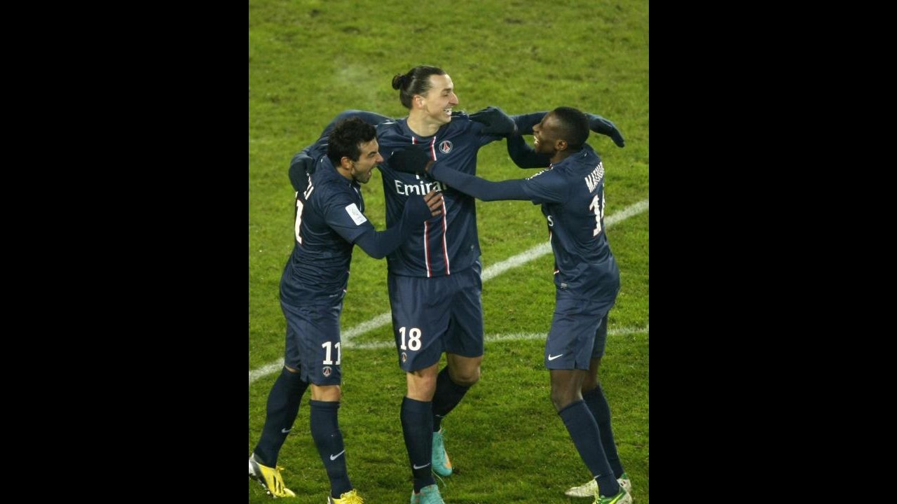 Ligue 1, Valenciennes-Psg 0-4: tripletta Ibrahimovic e gol Lavezzi