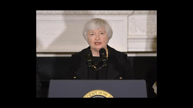 Usa, Yellen: Fed pronta a ridurre stimoli, ma occupazione è in ritardo