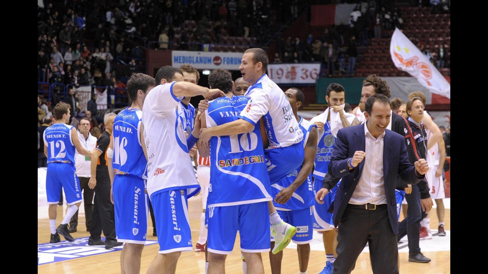 Basket, Sassari espugna Milano. Varese e Cantù ko a Roma e Caserta