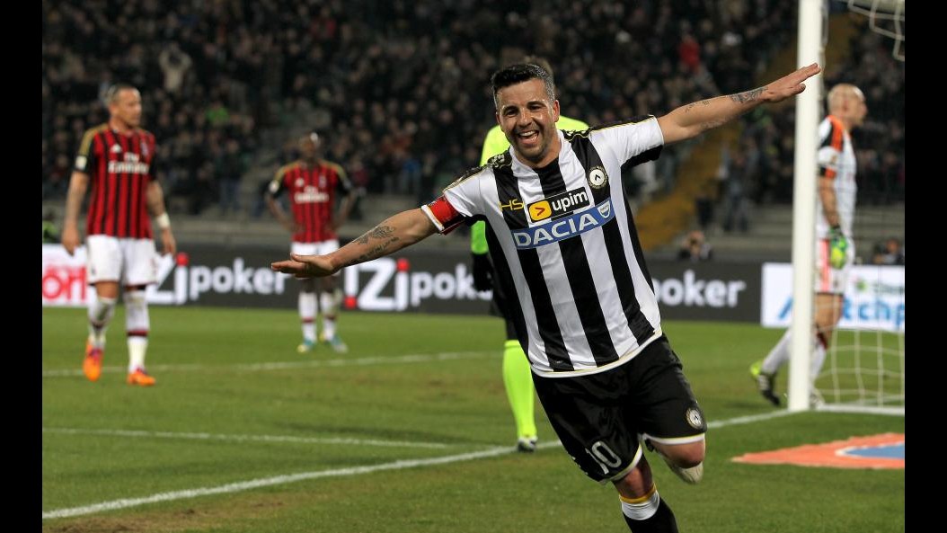 Serie A, Di Natale affonda il Milan: operazione Atletico parte con un ko, l’Udinese vince 1-0