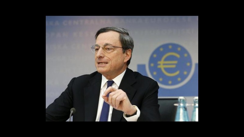 Bce migliora a +1,2% Pil eurozona 2014ma Draghi frena: Ripresa lenta