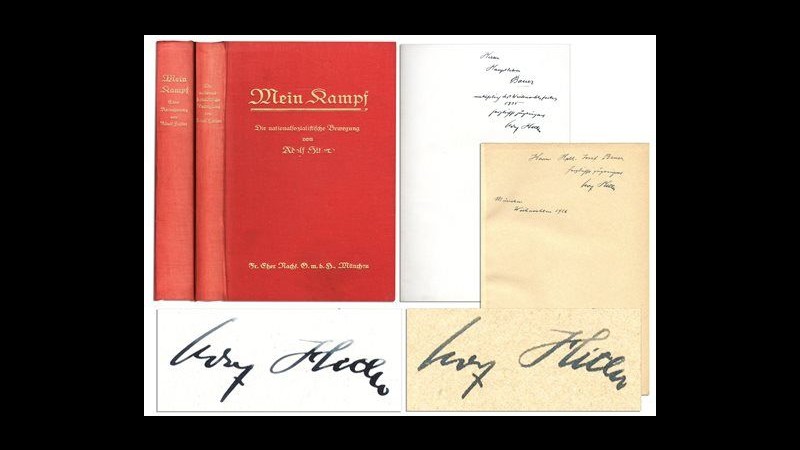 All’asta due copie del ‘Mein Kampf’ firmate da Hitler