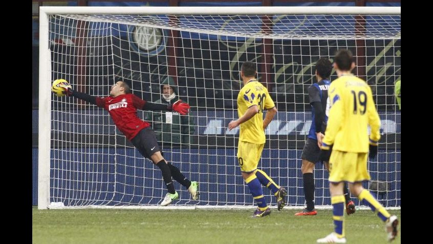 Coppa Italia: Cassano-Guarin gol, Palacio para. Inter elimina Verona