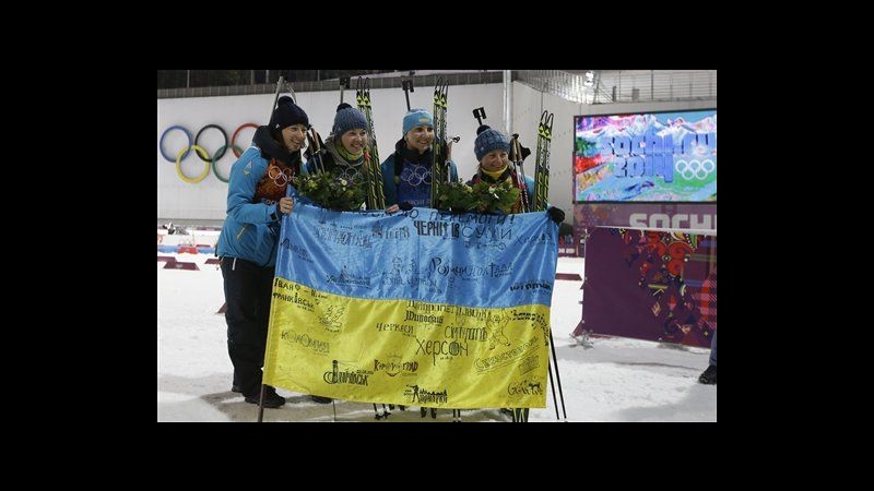 Sochi 2014, Ucraina si aggiudica staffetta donne biathlon: Questo oro può unire il Paese